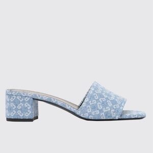 Givenchy Shoes block heels Blue logo pattern denim Jean cotton 4G sandals 37